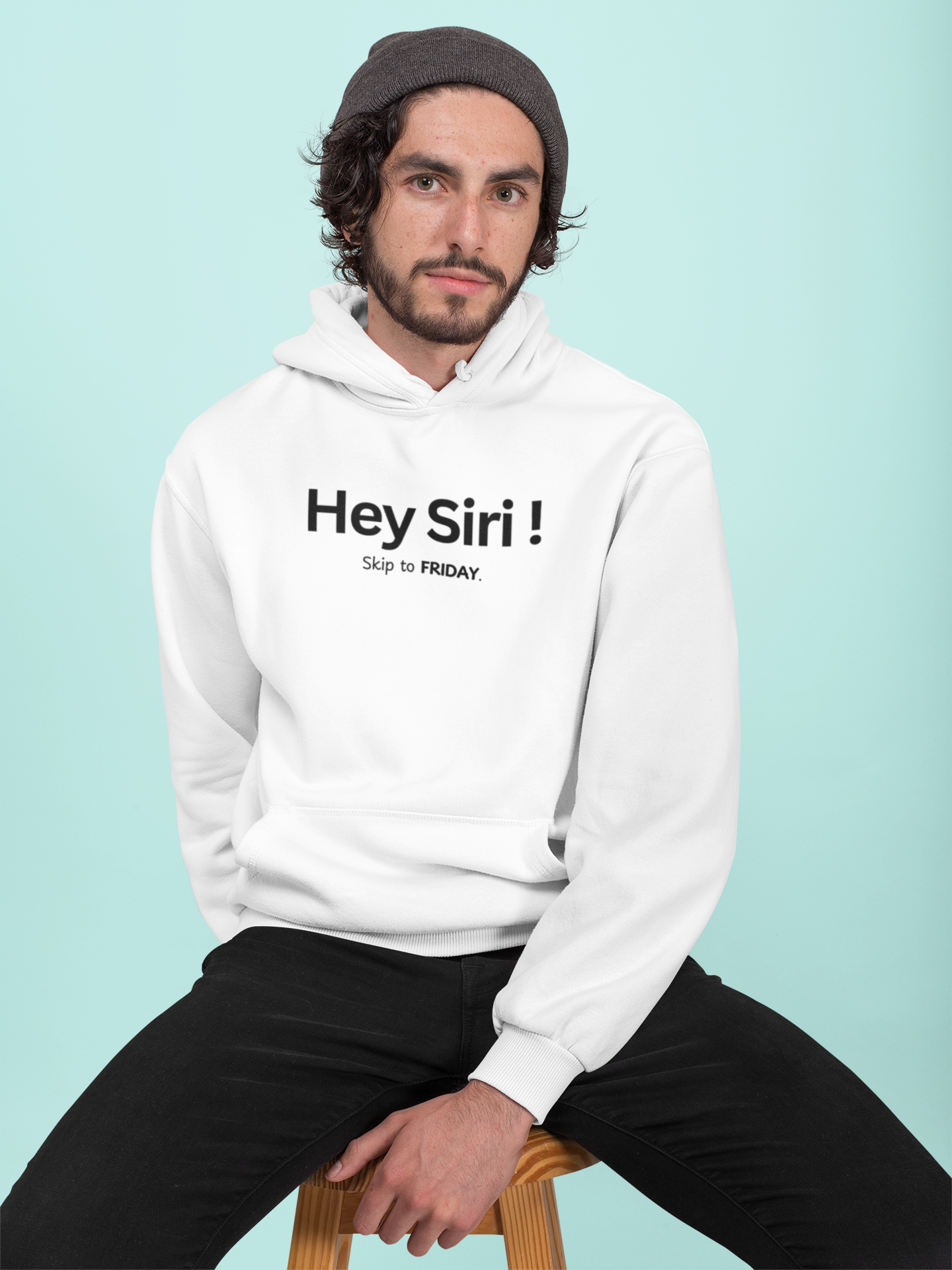 "Hey Siri, Skip to Friday" Pullover Hoodie